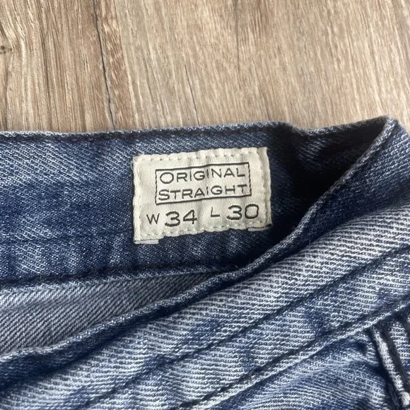 Nation Of Saints Men's Blue Jeans Original Straight Cotton Size 34 x 30 Grunge - Picture 6 of 9